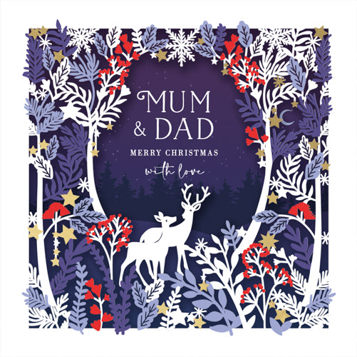 Mum And Dad Christmas Card