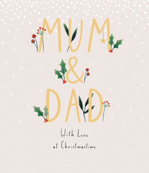 Mum And Dad Christmas Card