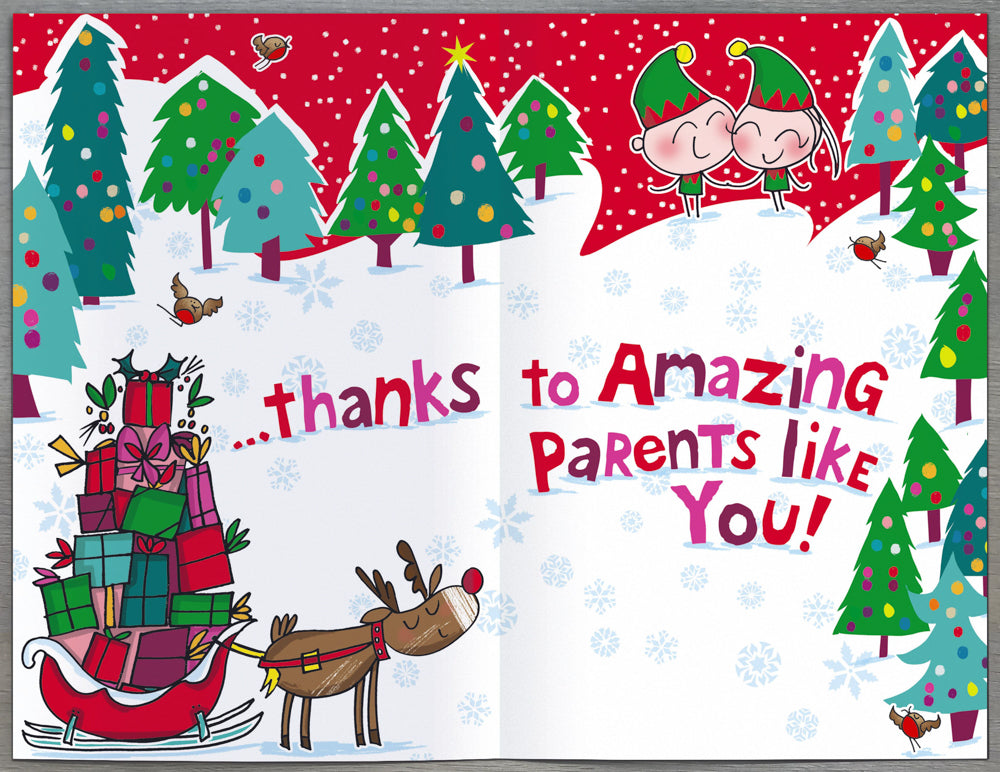 Funny Mum And Dad Christmas Card