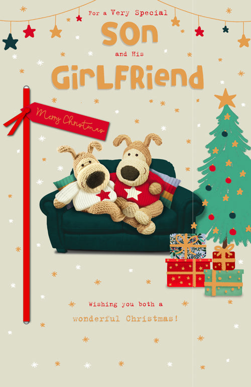 Son And Girlfriend Christmas Card