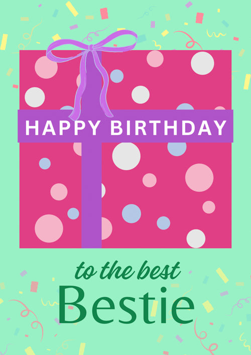 Bestie Birthday Card Personalisation