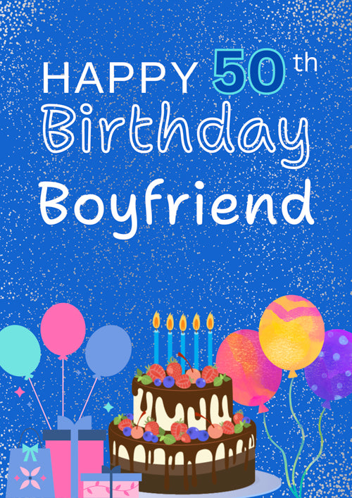 50th Boyfriend Birthday Card Personalisation