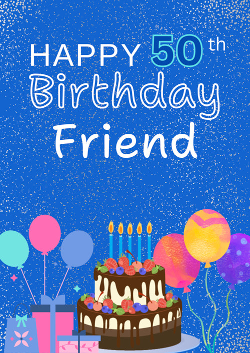 50th Friend Birthday Card Personalisation