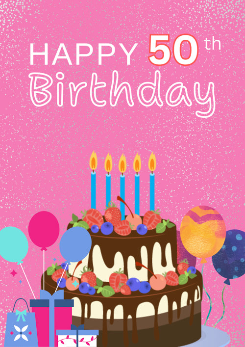 50th General Birthday Card Personalisation