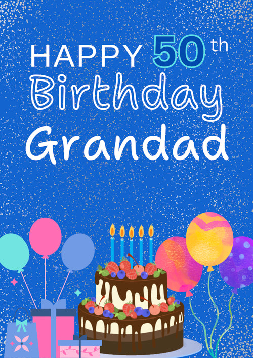 50th Grandad Birthday Card Personalisation
