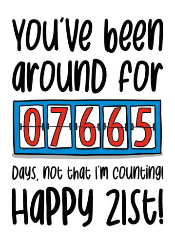 Humour 21st Birthday Card Personalisation