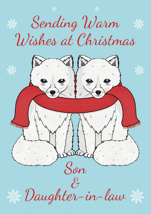 Son And Daughter In Law Christmas Card Personalisation