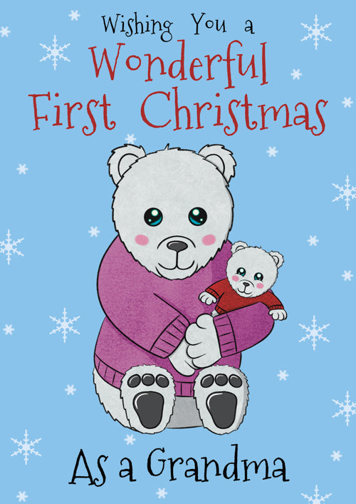 First Grandma Christmas Card Personalisation