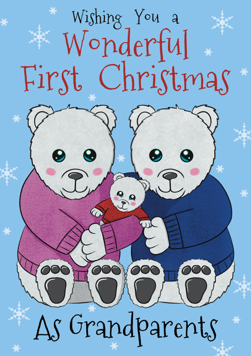 First Grandparents Christmas Card Personalisation