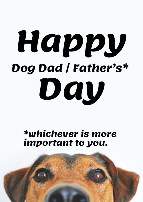 Pet Dog Dad Fathers Day Card Personalisation