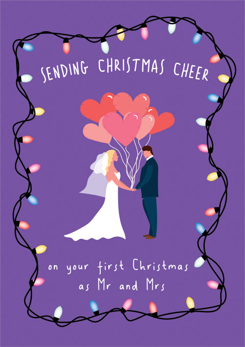 First Mr And Mrs Christmas Card Personalisation