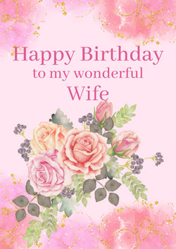 Simple Birthday Card For Wife Beautiful Wife Birthday Card -  Portugal