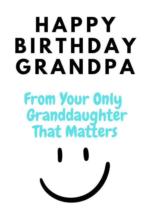 Grandpa Birthday Card Personalisation