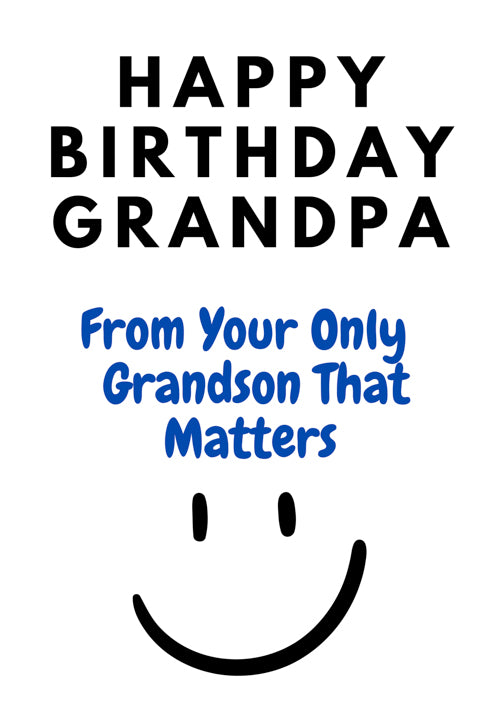 Grandpa Birthday Card Personalisation