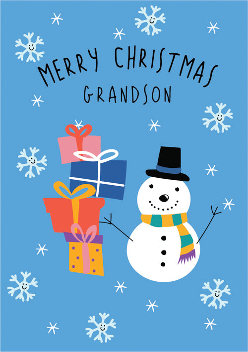 Grandson Christmas Card Personalisation