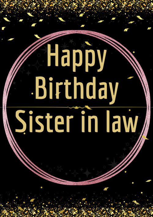 Sister In Law Birthday Card Personalisation