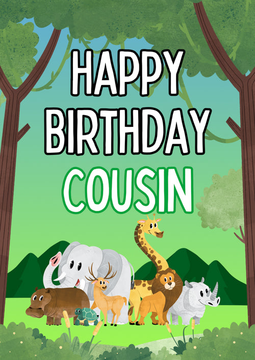 Cousin Birthday Card Personalisation