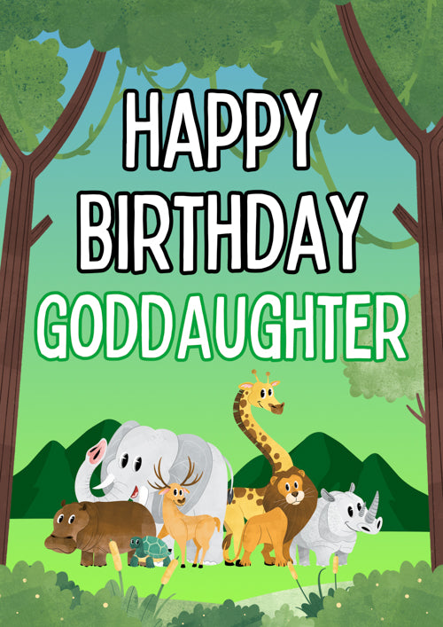 Goddaughter Birthday Card Personalisation