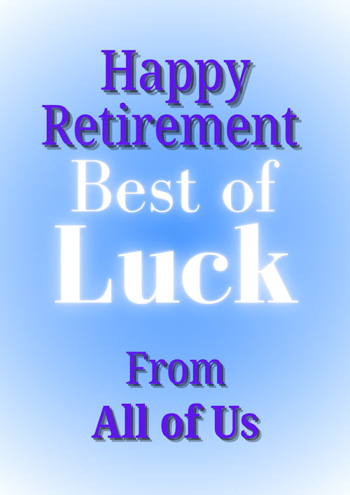 Humour Retirement Card Personalisation