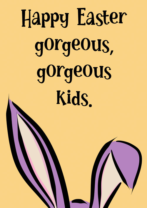 Kids Easter Card Personalisation - Gorgeous & Bunny