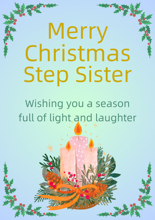 Step Sister Christmas Card Personalisation