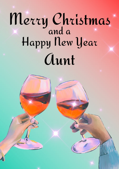 Aunt Christmas And New Year Card Personalisation