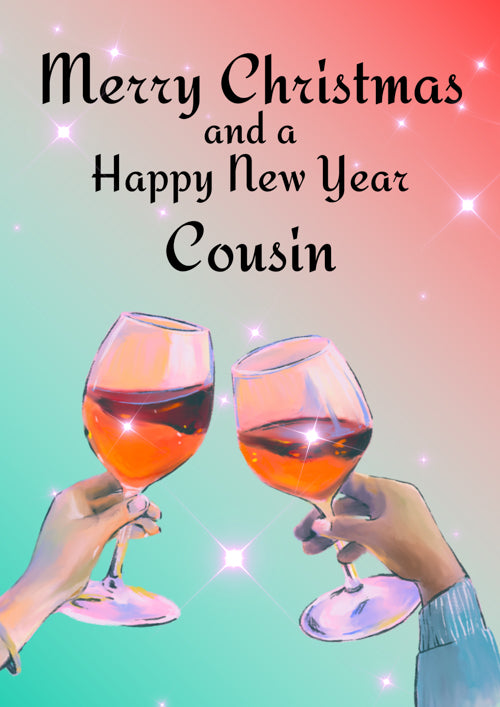 Cousin Christmas And New Year Card Personalisation