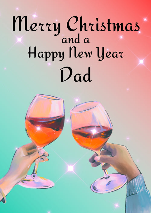 Dad Christmas And New Year Card Personalisation