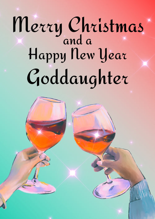 Goddaughter Christmas And New Year Card Personalisation