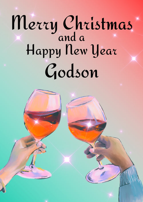 Godson Christmas And New Year Card Personalisation