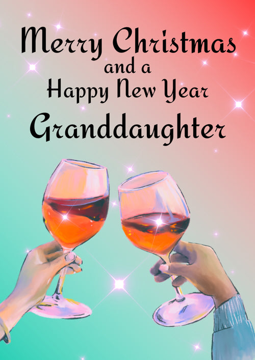 Granddaughter Christmas And New Year Card Personalisation