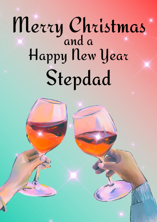 Step Dad Christmas And New Year Card Personalisation