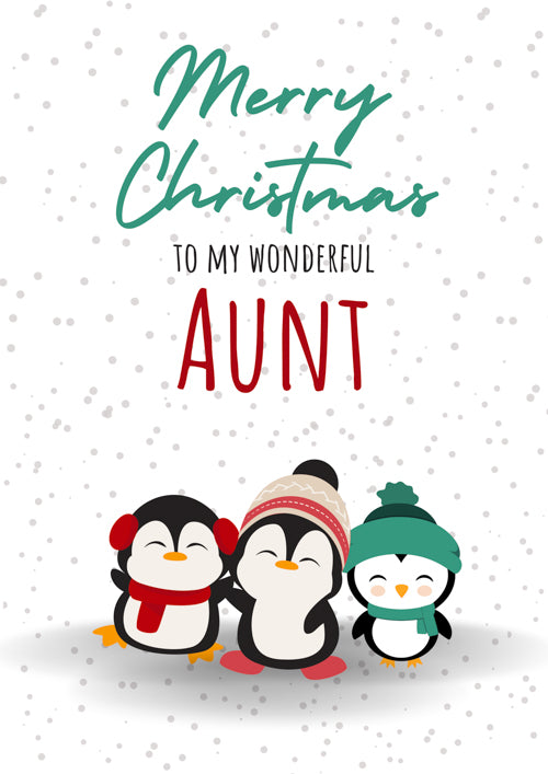 Aunt Christmas Card Personalisation