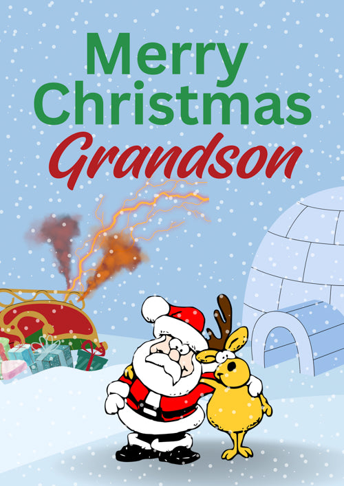 Grandson Christmas Card Personalisation