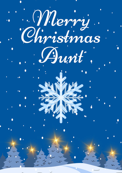 Aunt Christmas Card Personalisation