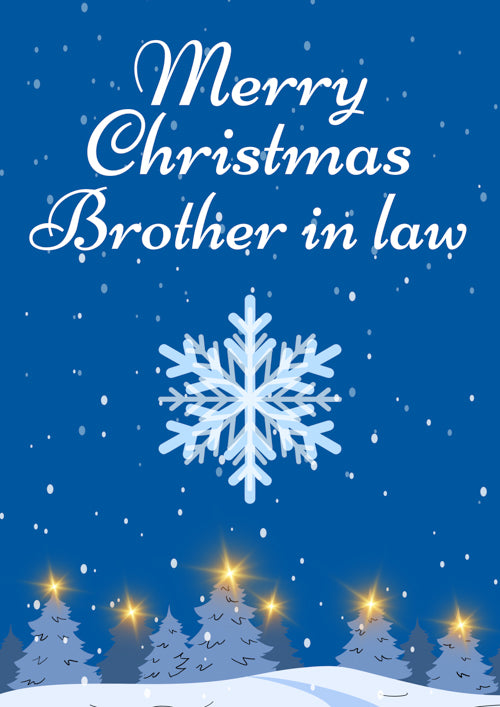 Brother In Law Christmas Card Personalisation