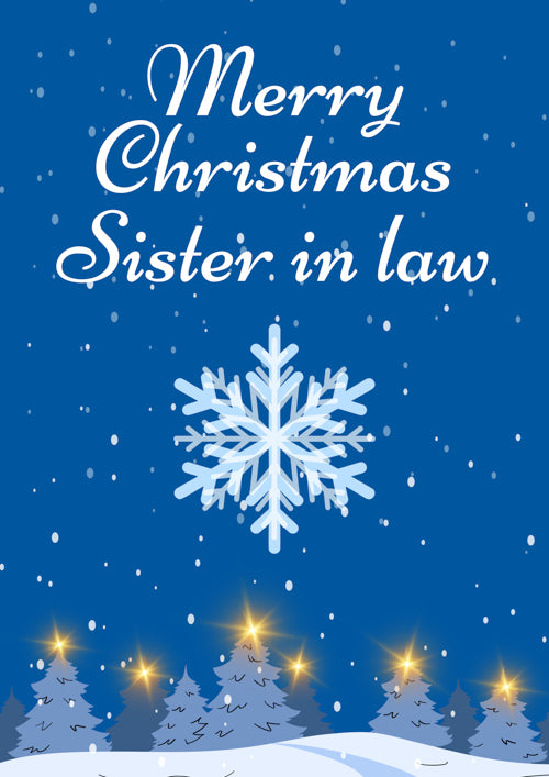 Sister In Law Christmas Card Personalisation