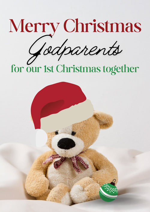 1st Godparents Christmas Card Personalisation