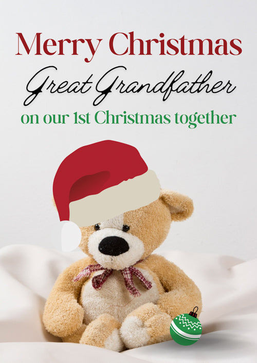 1st Great Grandfather Christmas Card Personalisation