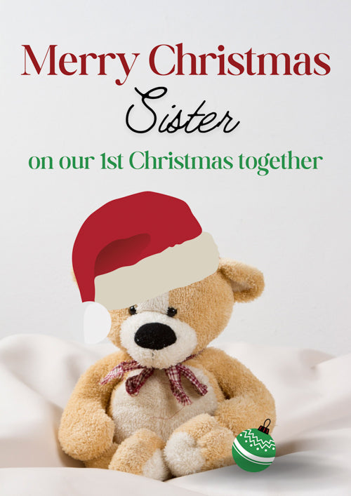 1st Sister Christmas Card Personalisation