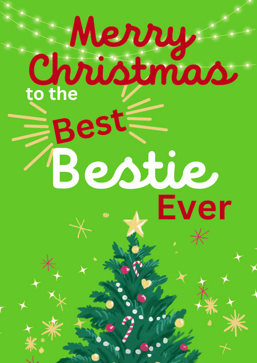 Bestie Christmas Card Personalisation