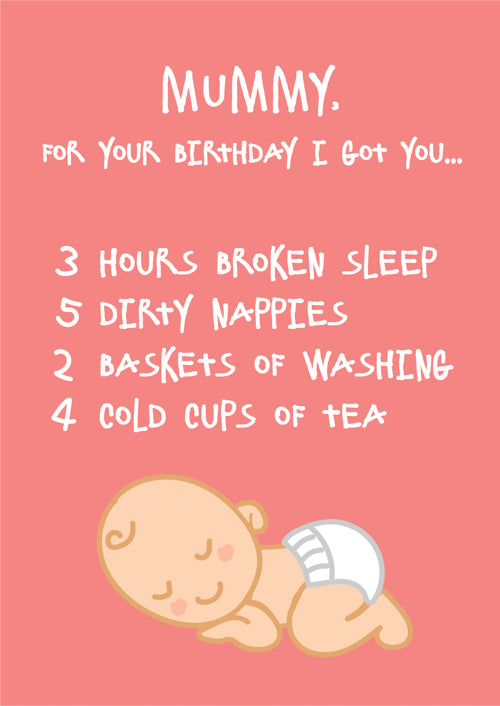 Humour Mummy Birthday Card Personalisation