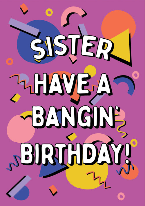 Humour Sister Birthday Card Personalisation