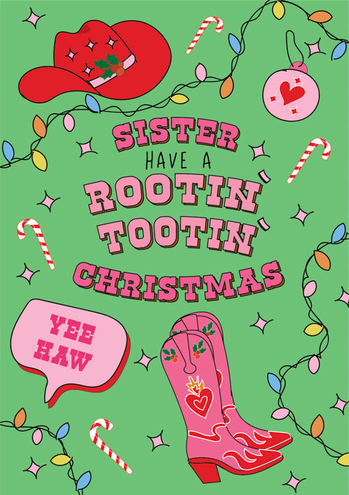 Humour Sister Christmas Card Personalisation