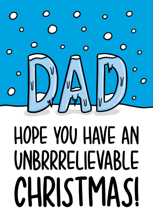 Funny Dad Christmas Card Personalisation