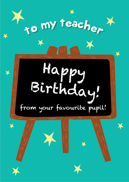 Humour Teacher Birthday Card Personalisation