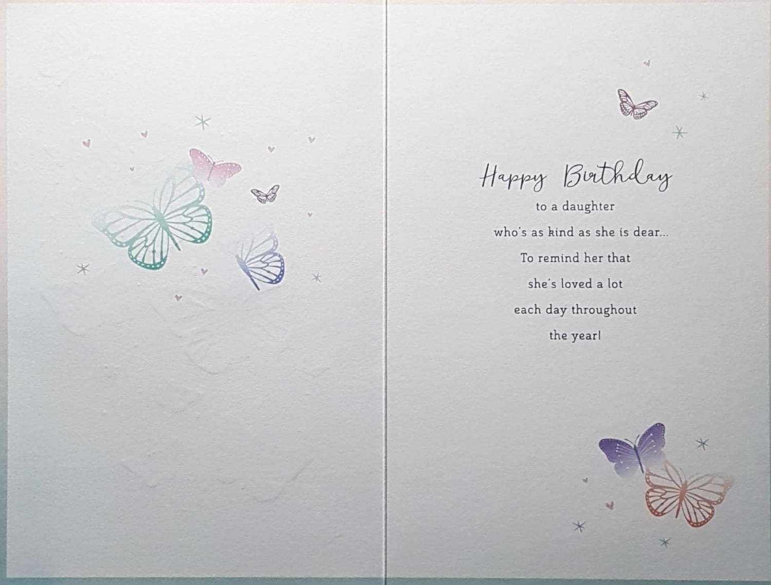 Birthday Card - Daughter / 'Special Daughter' & Butterflies