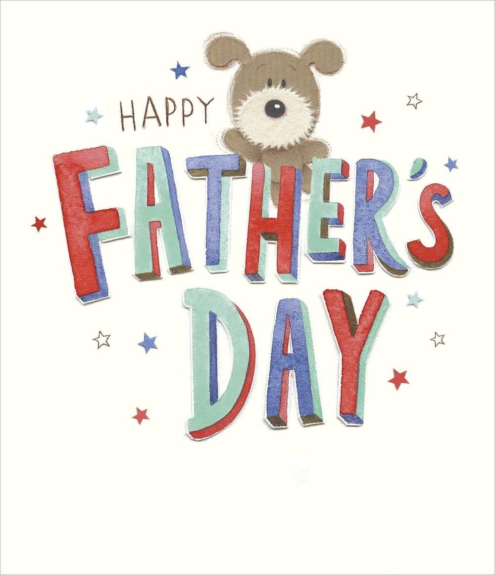 Fathers Day Card - General / Happy Father's Day & Small Brown Teddy