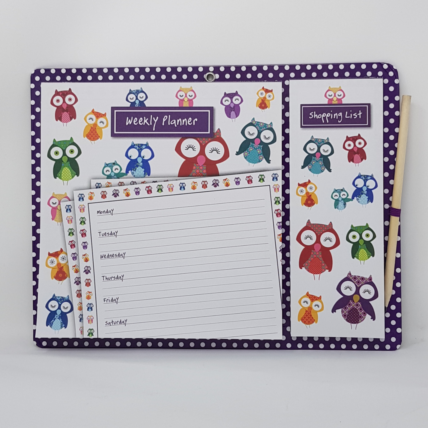 Kids Gift - Magnetic Planner Set / Owl Design