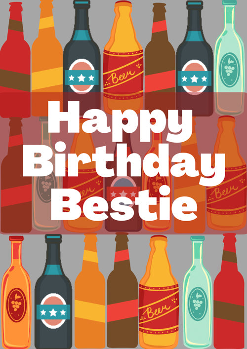 Bestie Birthday Card Personalisation